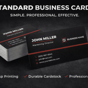Custom business cards printed on premium cardstock