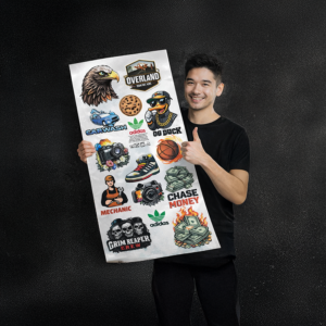 DTF Gang Sheets | Displaying multiple custom designs on one sheet, premium direct to film transfers for apparel