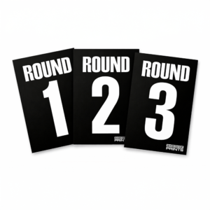 round bottle service signs for nightclub VIP tables