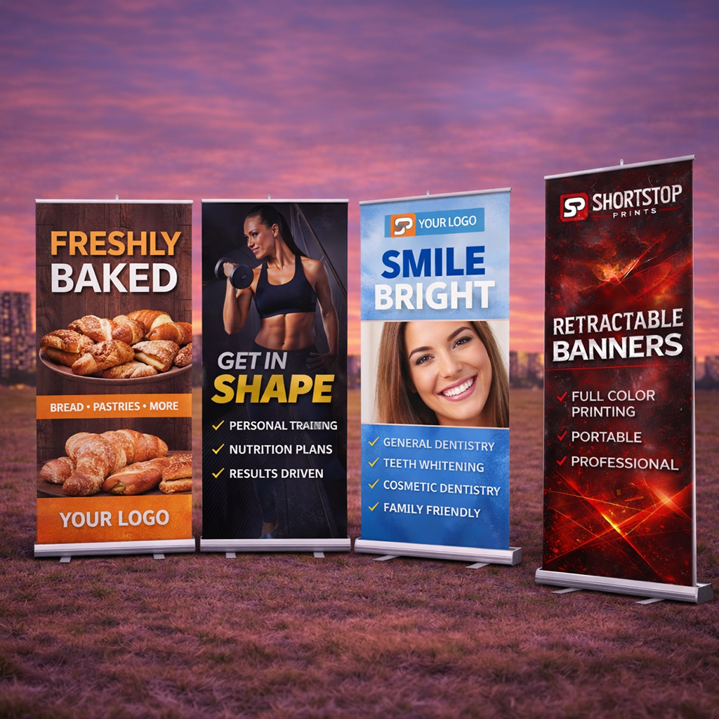 Retractable Banners in a group