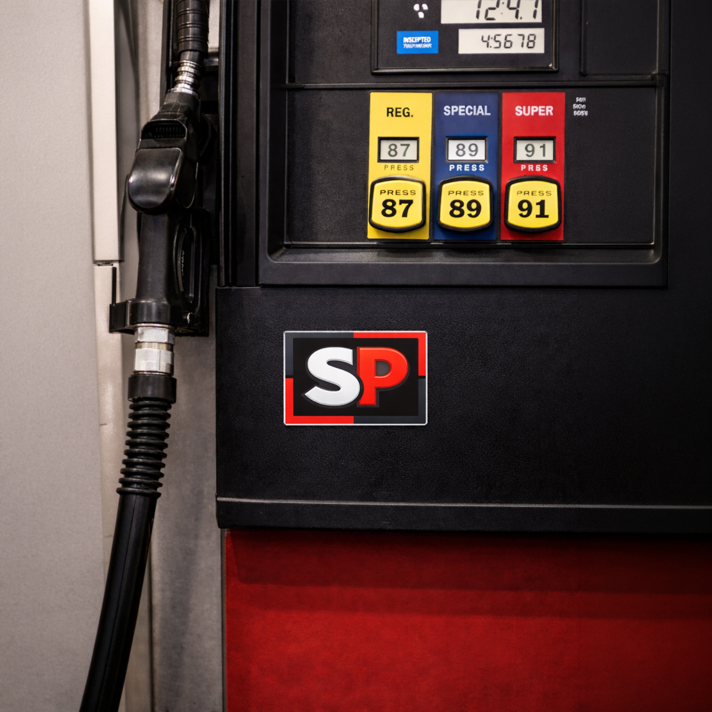 sticker sheets at gas pump