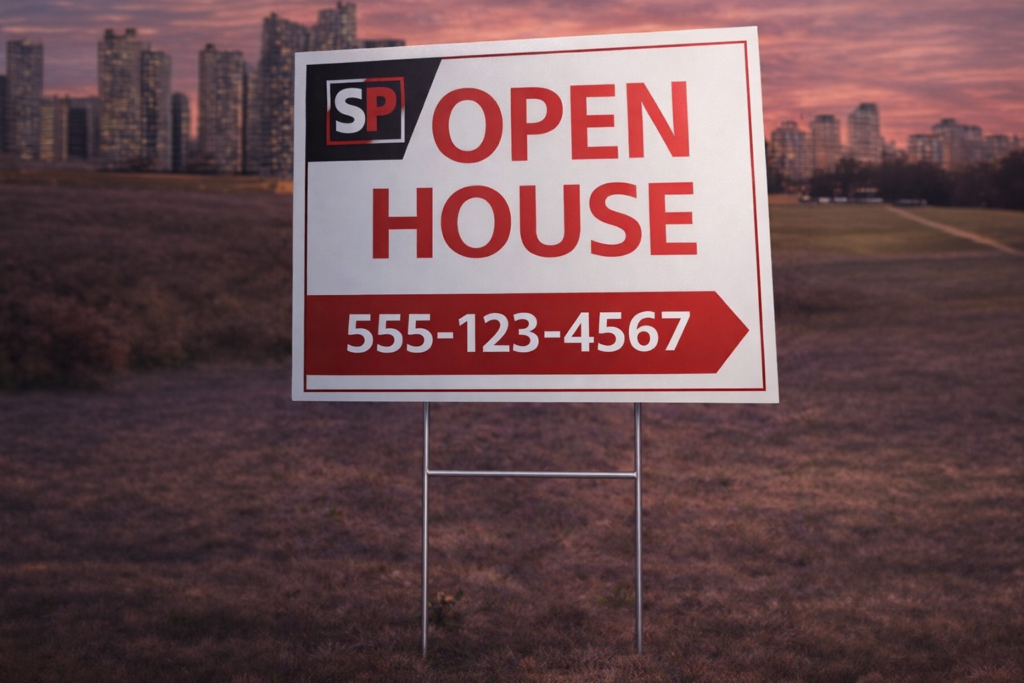 custom yard signs printed on corrugated plastic bulk yard sign printing example 24x18 custom yard sign yard sign multi pack printing